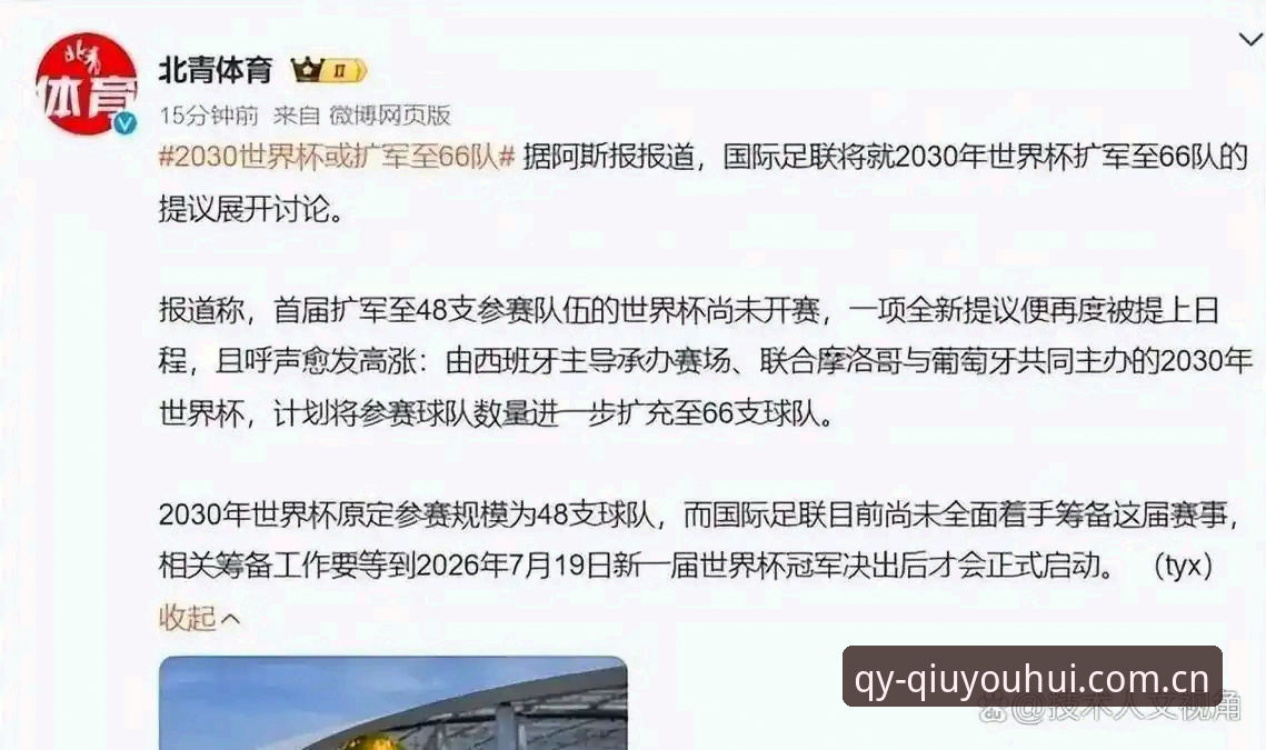 2030世界杯或扩军至66队，中国男足迎历史机遇引qy球友会体育用户热议